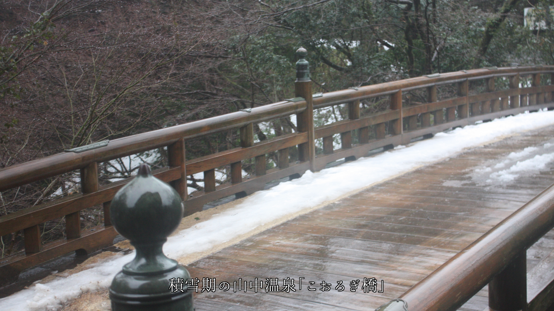 山中温泉の「こおろぎ橋」と鶴仙渓 季節の流れが風情を高める